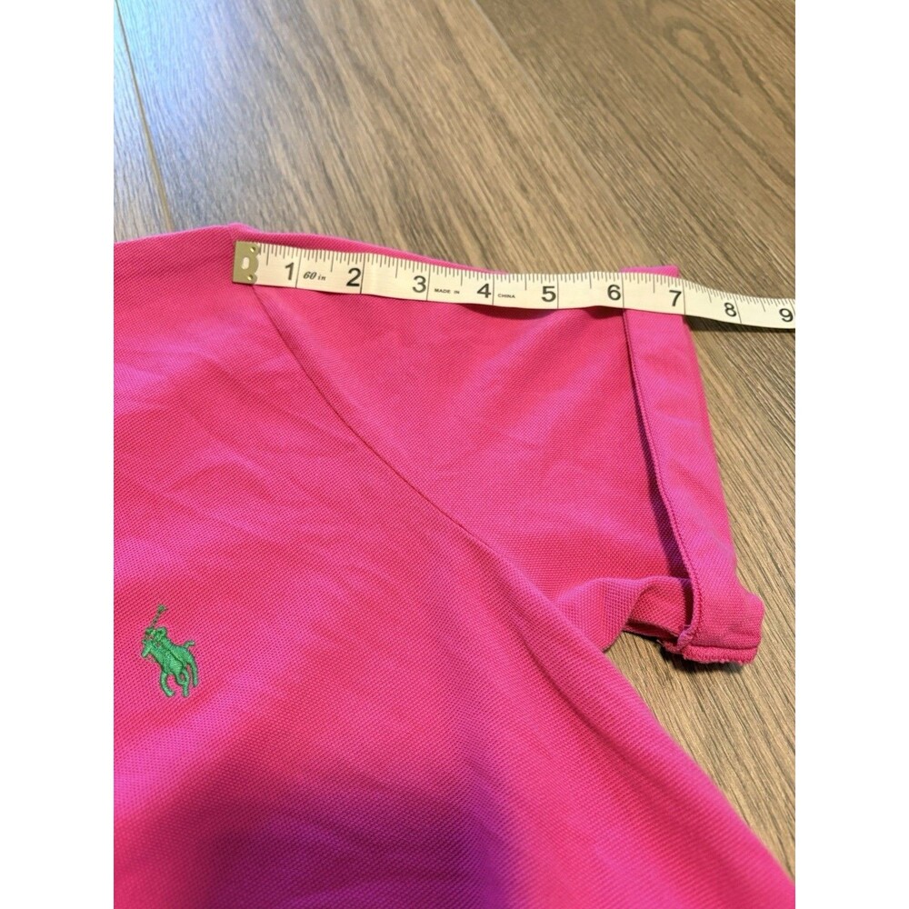 Ralph Lauren Collared Shirt Dress M Pink Pima Cotton Polo Classic Preppy Logo - Picture 7 of 9